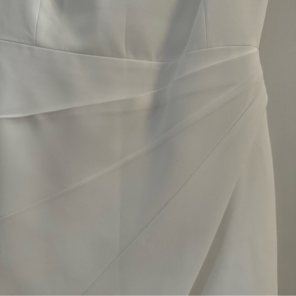 Alice + Olivia Kelsey Asymmetrical Mini Dress in Off White - Picture 3 of 5